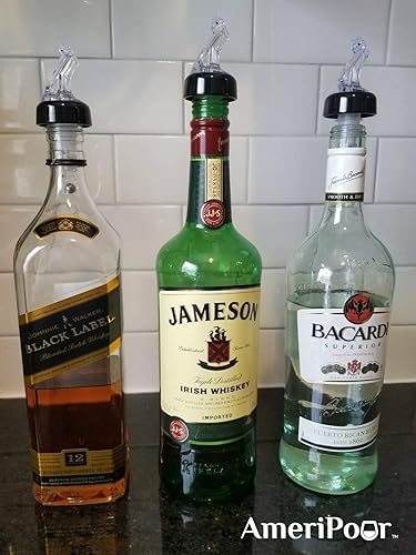 Miniatura 5 de Vertedor medido - Vertedores de botellas de licor - Con cuello - Hecho 100% en Estados Unidos. Boquillas de barra que no tienen fugas - Sin grietas.