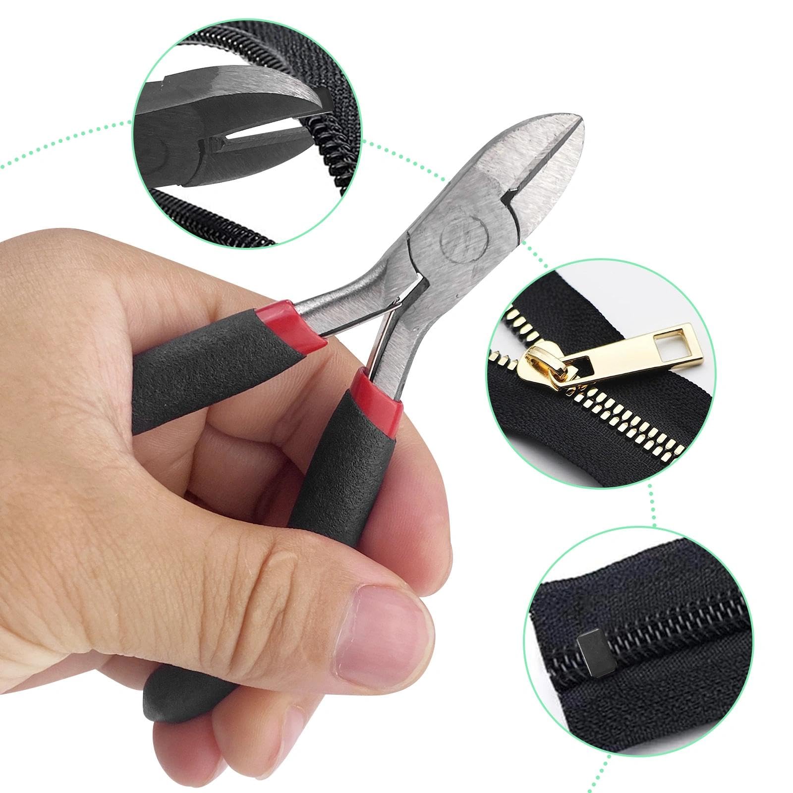 Crynvor 105 Pezzi Kit di Riparazione Cursore Cerniera Ricambio, Cursori per Cerniere, Zip Tiri Della Chiusura Lampo, Tiretti, Tiralampo, Tiretto, Tirante, Tira, per Zaini, Giacche, Valigie, Borsette