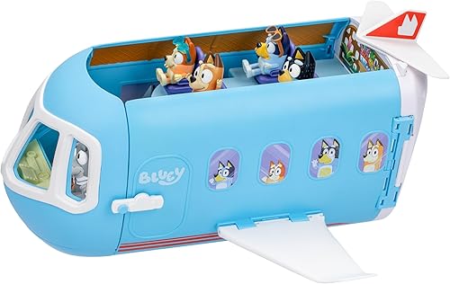 Bluey Juguete de avión transformable 3 en 1 para niños, se convierte en centro turístico y barco, juguetes de avión para niños de 5 a 8 años,