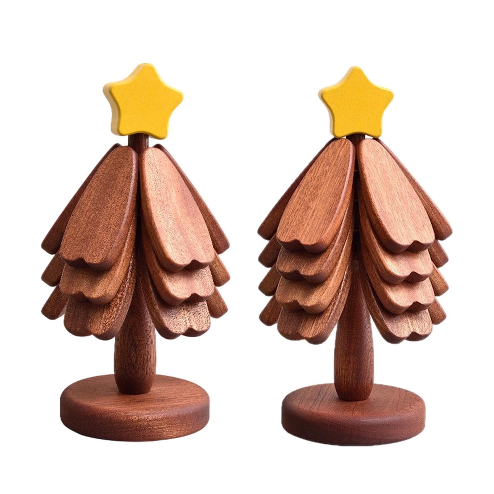 sous-Verres en Bois pour Arbre de Noël, sous-Verres Pliables résistants