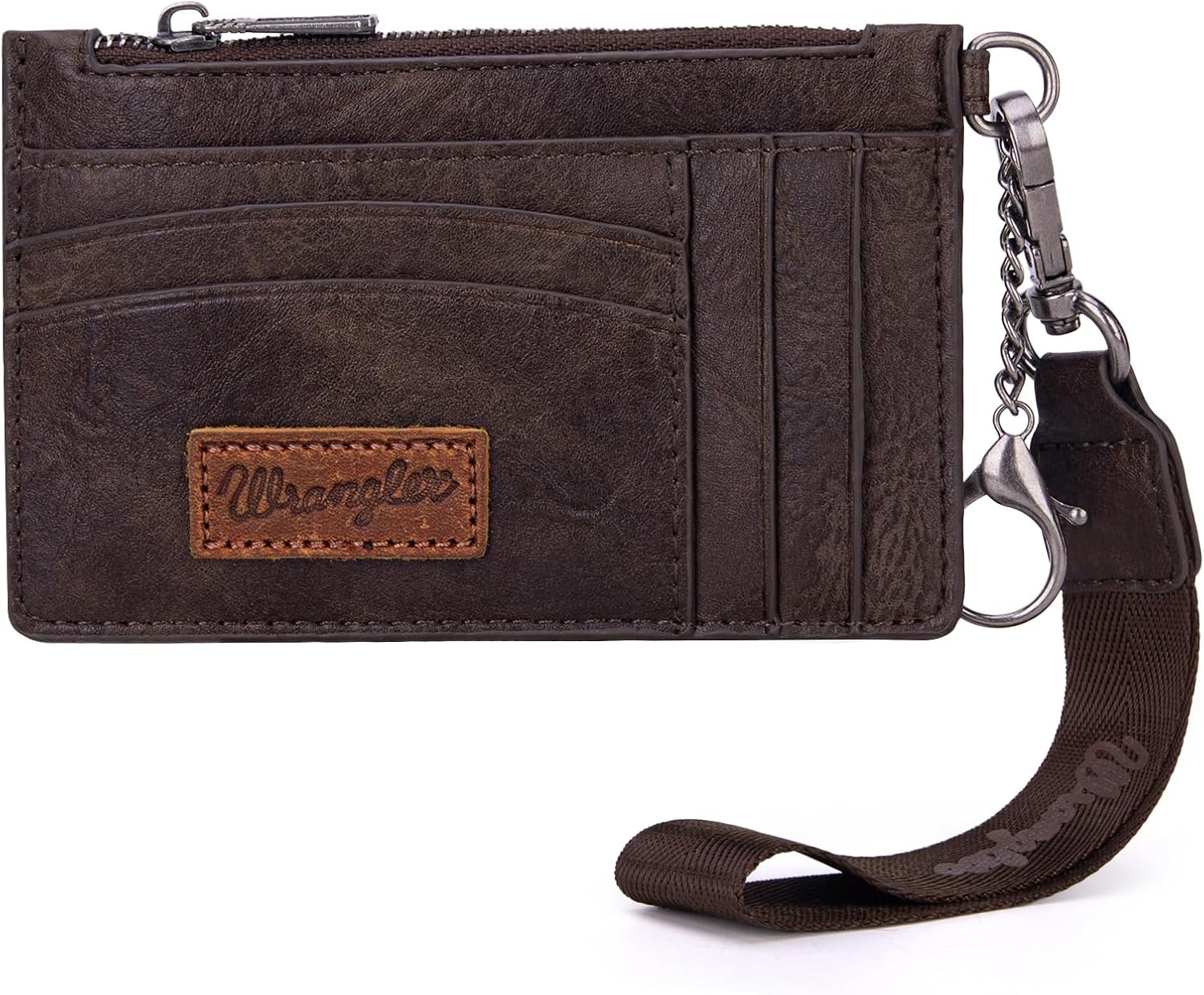 Montana West X Wrangler RFID Card Holder Slim Credit Card Wallet Small Credit Card Holder for Women Keychain Wristlet Wallet