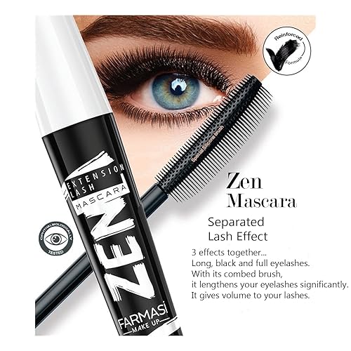 Miniatura 2 de FARMASi Rímel Zen - Extensión de pestañas, 0.3 fl oz.0.27 fl.oz.