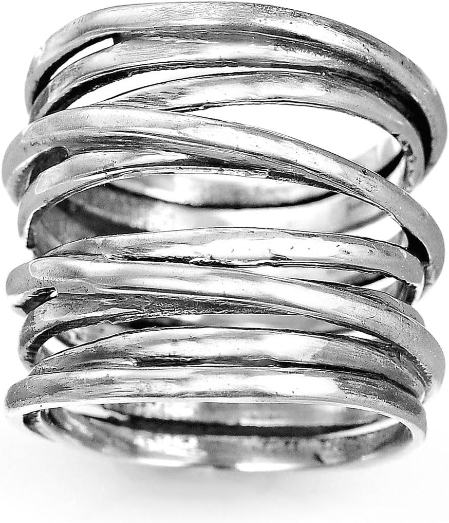 Boho-Magic 925 Sterling Silver Boho Rings for Women – Fashionable Jewelry Set – Unique Stackable Silver Rings Pack for Everyday Style and Fashion - Image 8