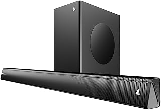 boAt 2025 Launch Aavante 2.1 2000D, Dolby Audio, 200W Signature Sound, 2.1CH Wired Subwoofer,Multiple Ports & EQ Modes, Bluetooth Sound bar, Home Theatre Soundbar Speaker (Premium Black)