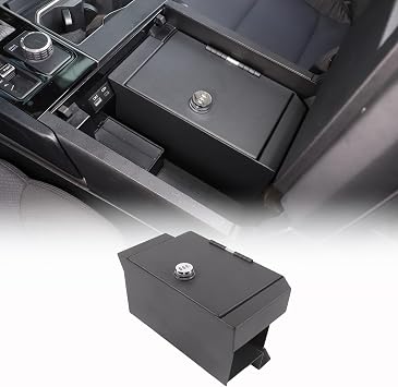 Console Safe with 3 Digit Combo Compatible with Toyota Tundra 2022 2023, Center Console Safe Lock Box Storage Interior Organizer Accessories