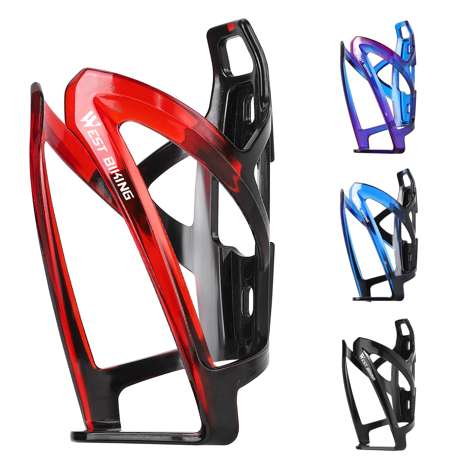 Bike Water Bottle Cage, Durable Ultralight Plastic Water Drink Holder Rack, Lightweight PC Water Bottle Holder for Bicycle, Cycling Bottle Holder