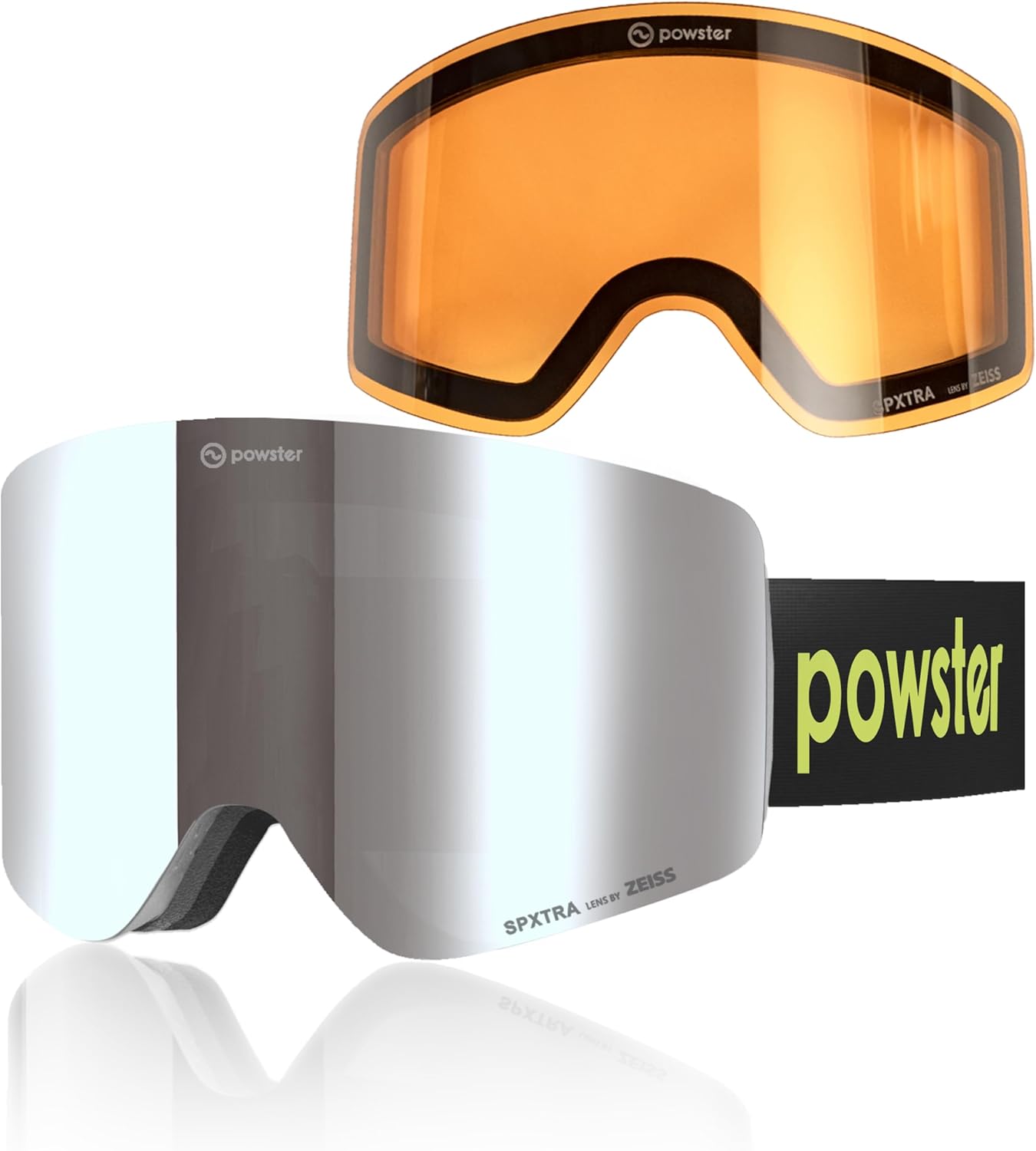 Ski Goggles Snow OTG Snowboard Goggles Magnetic Interchangeable Lens Frameless UV Protection Anti-fog mobile Skating