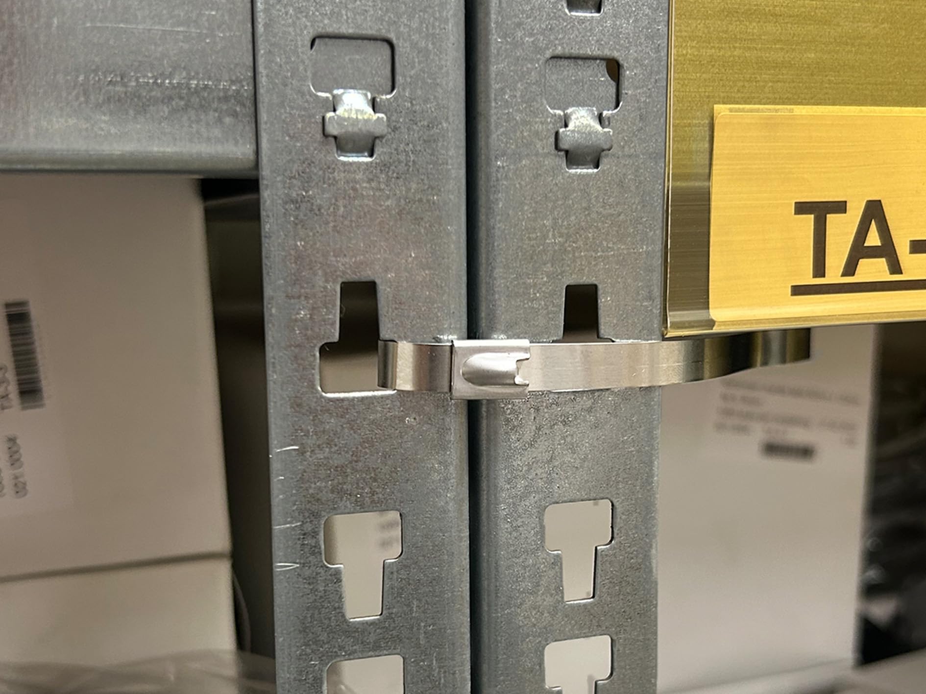 Fascette per cavi in acciaio inox, 3000 mm x 7,9 mm, argento metallizzato, confezione da 25 pezzi, chiusura a sfera autobloccante