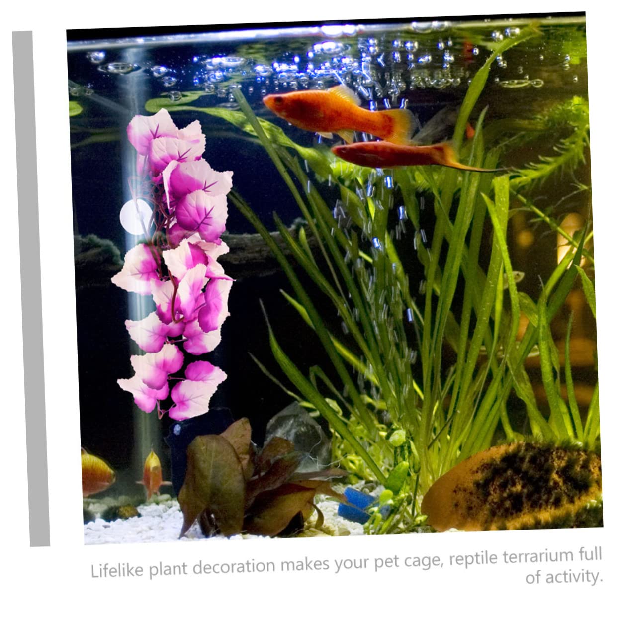Yardwe 4 Set Rattan Paesaggistico Per Animali Domestici Serpente Accessori Per Rettili Lucertola Piante Artificiali Fake Plants Delicata Pianta Rettile Pianta Falsa Plastica 2 Pezzi * 4