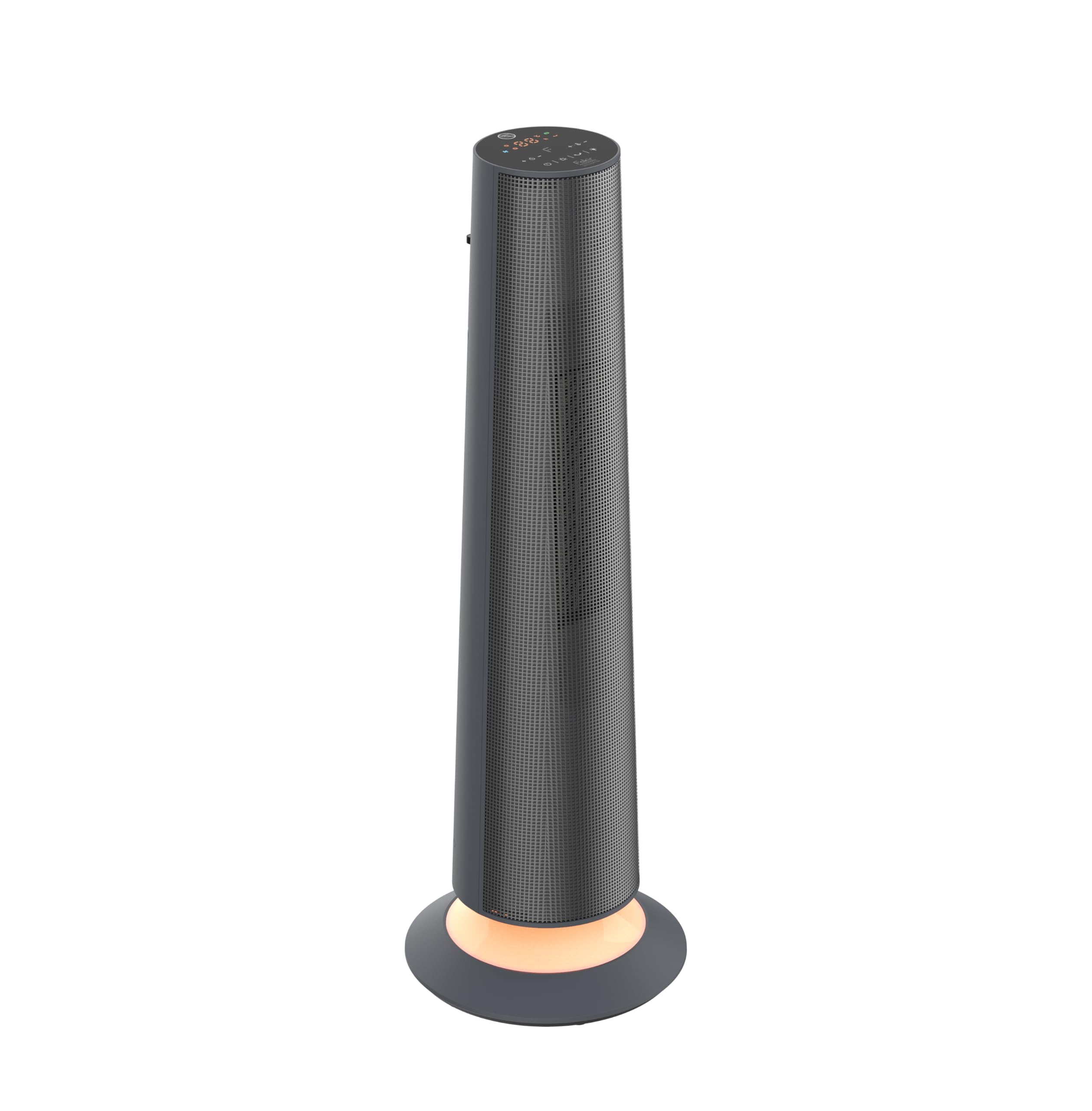 Fakir - Radiador de ventilador de alta calidad, HT 1200, 2500 W, ahorro de energía, con función de temporizador 24 h, luz de ambiente y oscilación de 80°, modo ECO, pantalla táctil LED, mando a