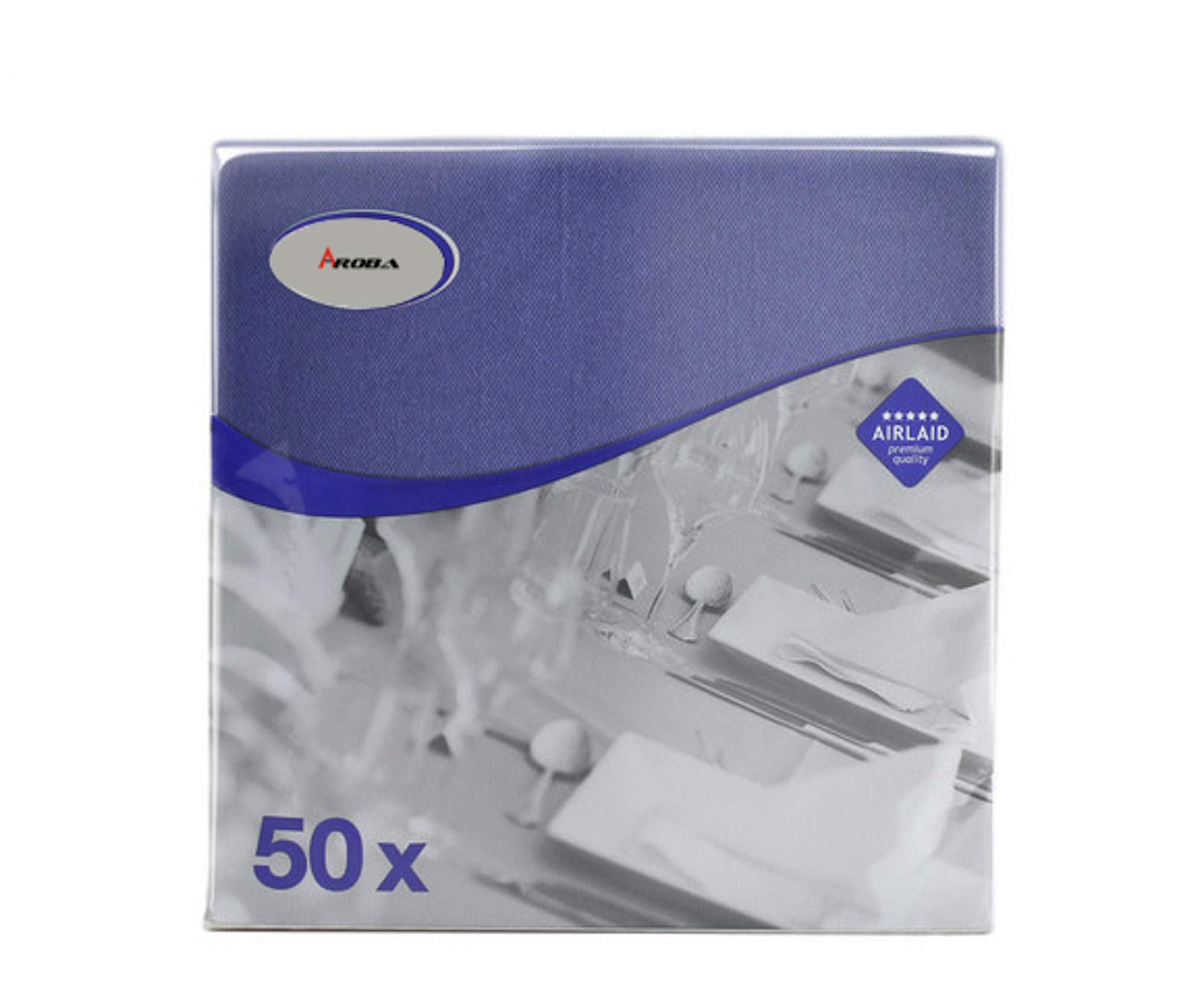 800 Tovaglioli Aroba in Airlaid simil-tessuto 19 COLORI 40x40 cm piegatura 1/4 di alta qualtià per matrimoni aspetto tessuto, per feste di compleanno, catering, hotel, Natale Blu