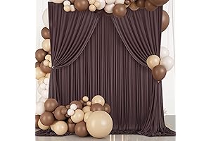 10ftx10ft Brown Wrinkle-Free Backdrop Drapes