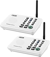 Wuloo WL666 Wireless Intercom System for Home - 5280ft Range, 10 Channels, 3 Codes, 2 Units White Room-to-Room Communication