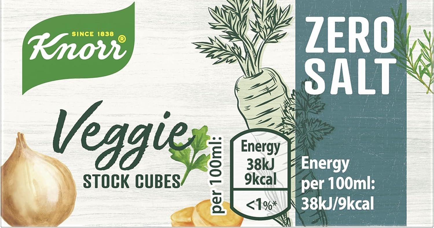 Knorr Stock 8 Cubes Vegetable Zero Salt Are The Perfect Way To Add Rich Savory Flavor To Your Favorite Dishes Without Any Salt 72gm