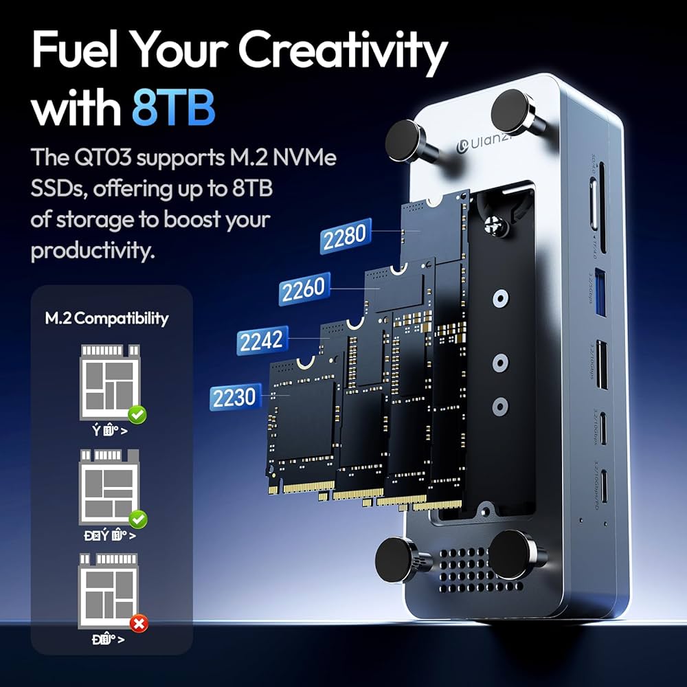 Amazon.com: ULANZI QT03 Docking Station & Stand with NVME