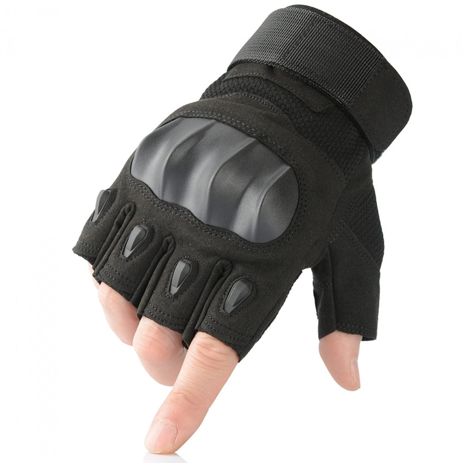 Guanti da motocicloGuanti da uomo Guanti senza dita antiscivolo Bicicletta Mezza Finger Gear