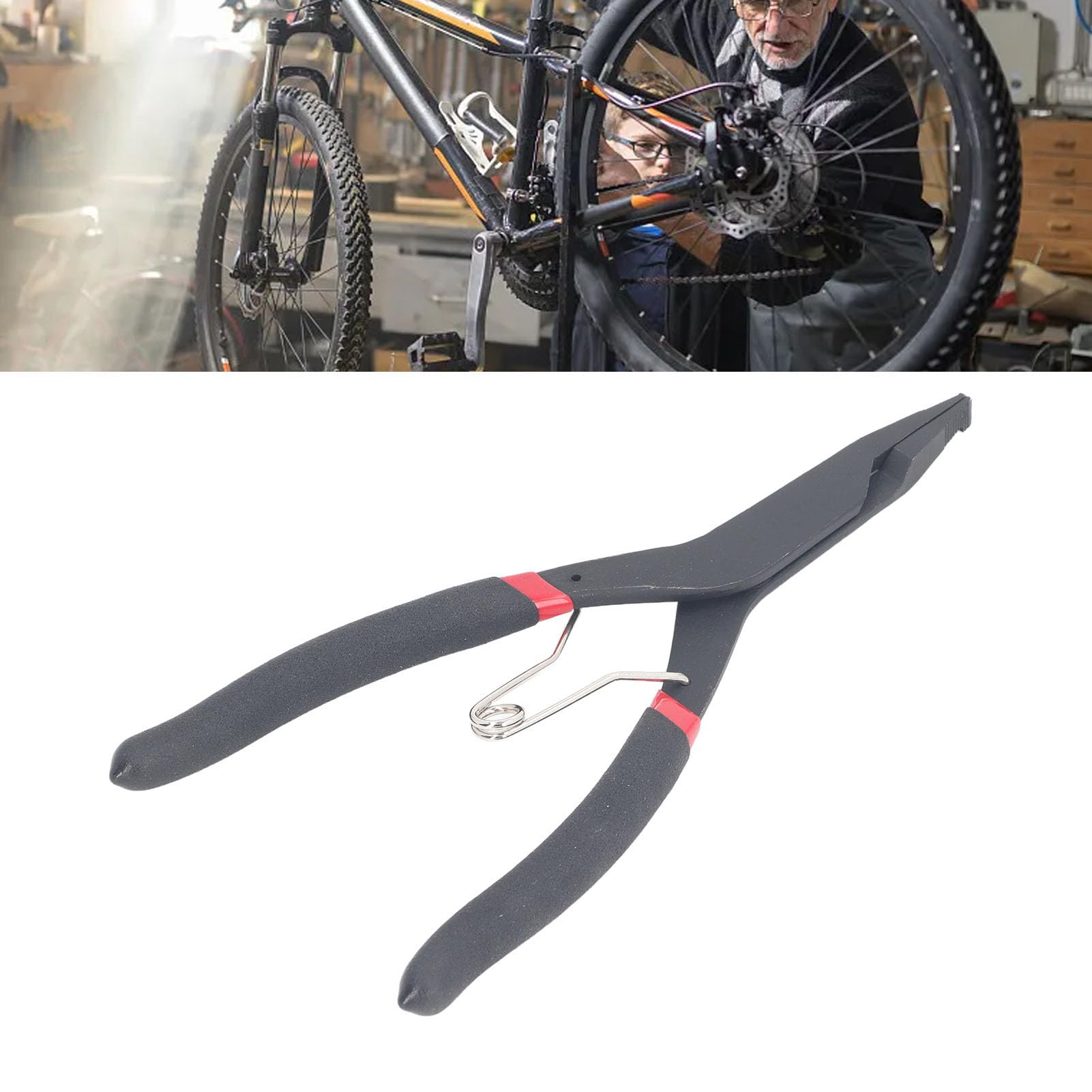 Transmission Snap Ring Pliers,40Mm Opening Ring Opening Pliers With 90° Angled TipErgonomic Pvc Handle, Spring Loaded Design For Enthusiasts