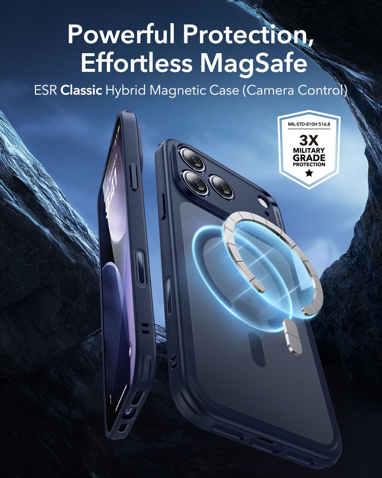 Amazon.co.jp: ESR iPhone 17 Pro ケース 3倍米軍MIL規格 MagSafe対応