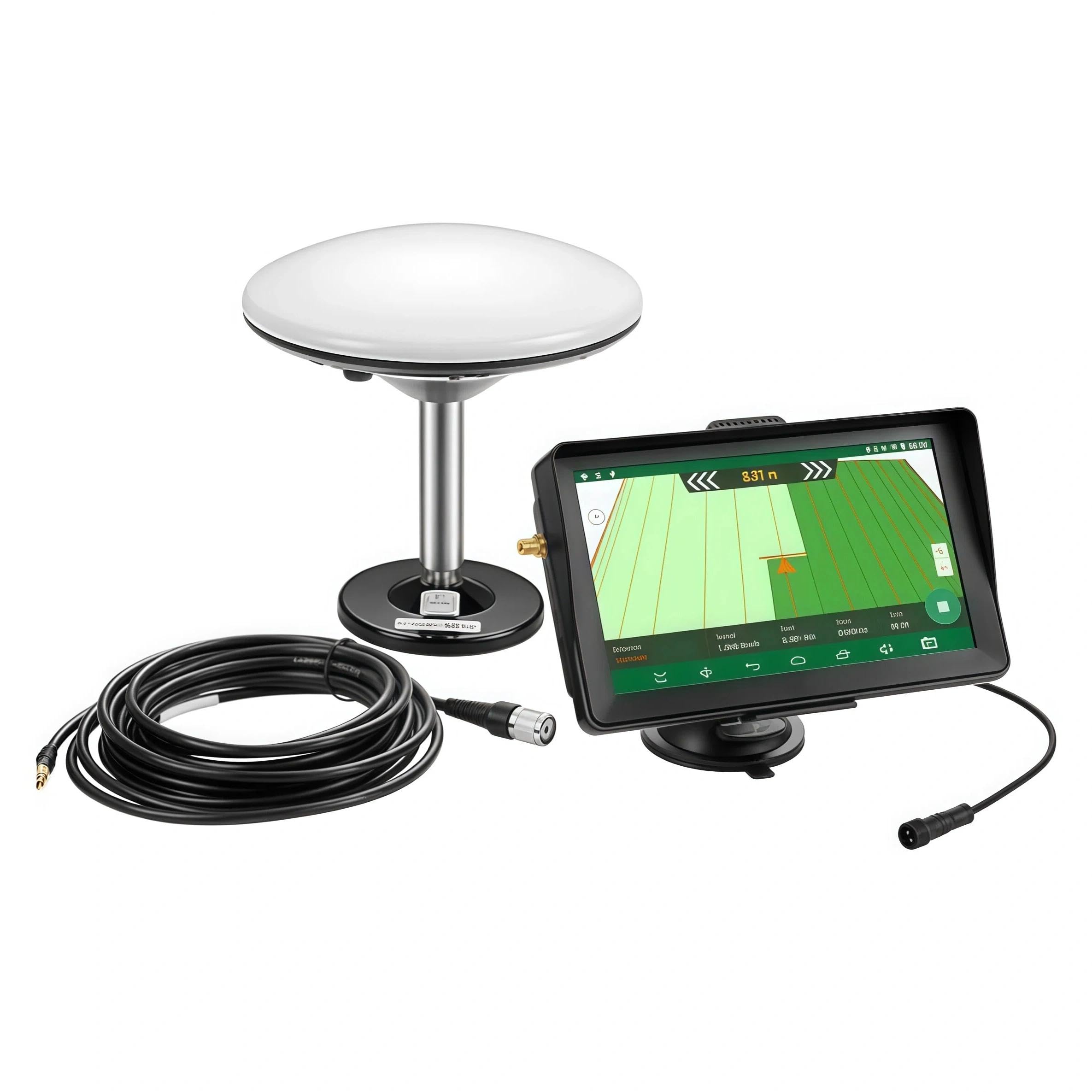Navigatore GPS per agricoltura, ricevitore GNSS ad alta precisione da 7 pollici con anti-interferenza per orientamento agricolo, aratura, fertilizzazione, livellamento del suolo