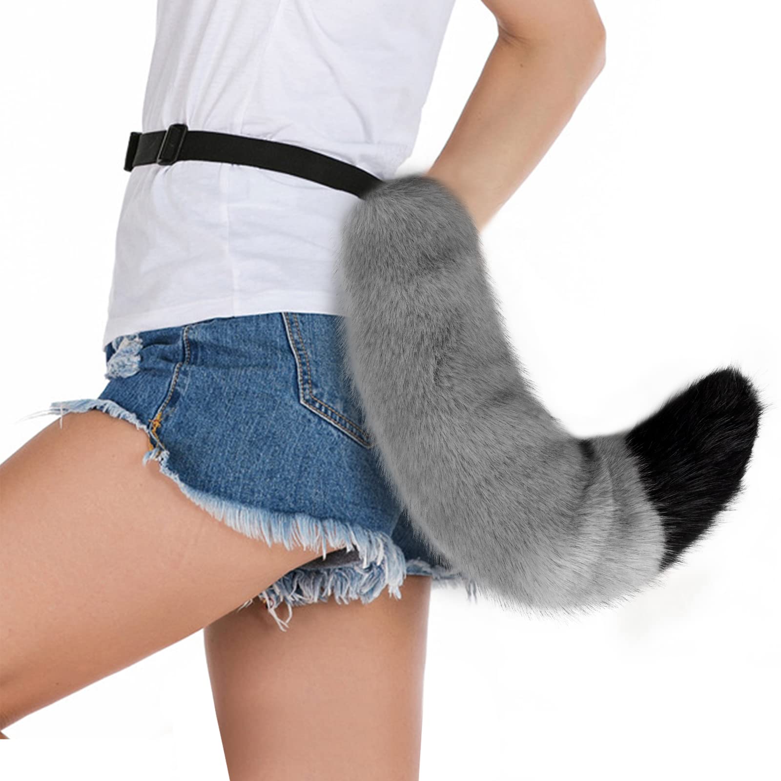 Faux Fur Wolf Tail Furry Fox Halloween Party Costume Christmas Props