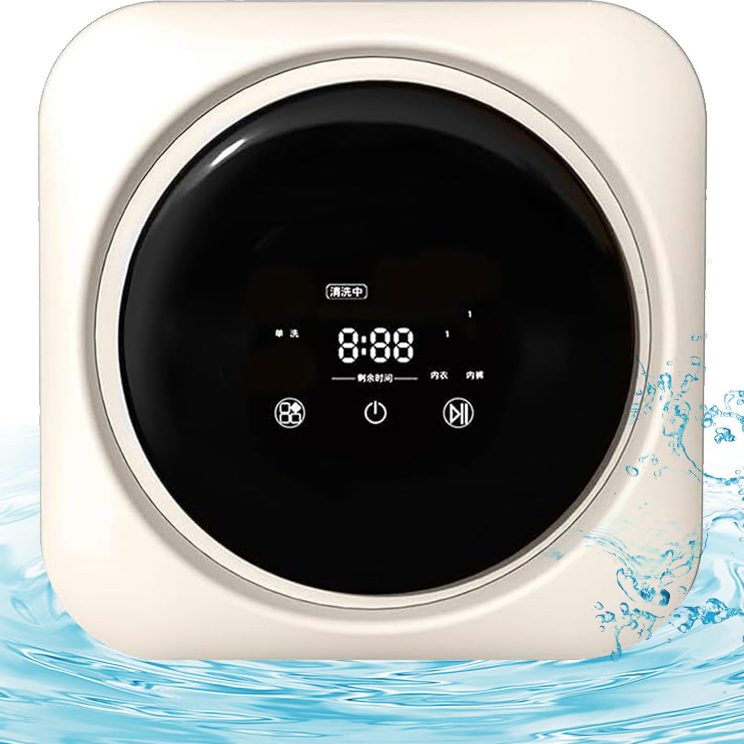 Wall Washer, Small Washer, Wall Portable Clothes Dryer, Compact Clothes Dryers, 3.5L Front Loading Stainless Steel Electric Dryers, Clothes Dryer Pair