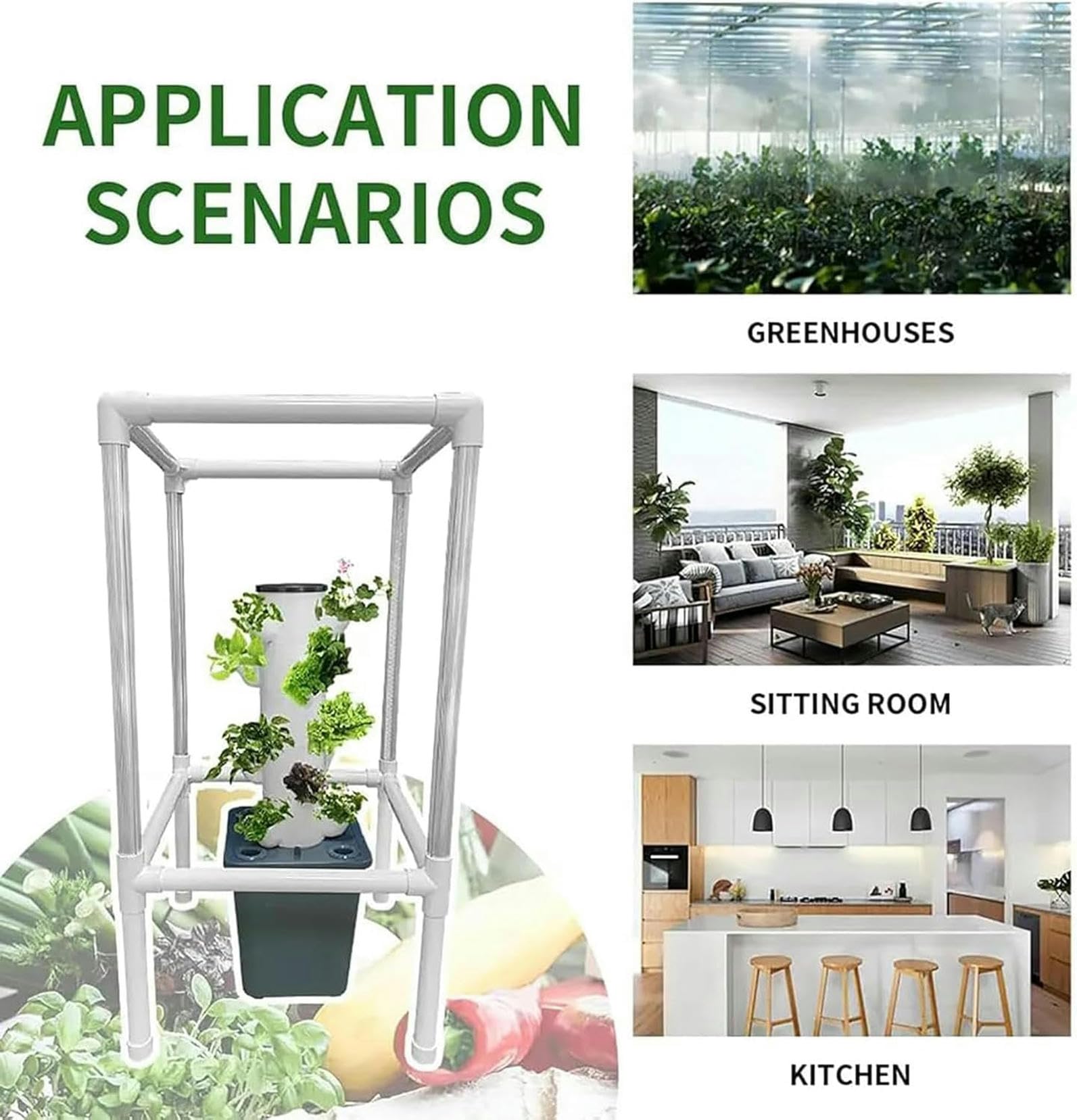 Culture Hydroponique, 25 Capsules Tour Hydroponique avec Lumière LED De Culture, Jardinier Vertical À Base De Plantes, Kit De Germination des Plantes, Kit AE ~ / Culture