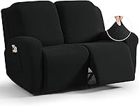 Vista 24 de TAOCOCO Funda reclinable de 4 piezas, funda elástica para sofá reclinable de 4 piezas, funda reclinable con 1 asiento, protector de sofá suave
