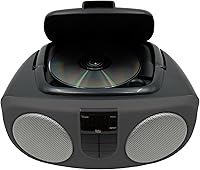 Vista 2 de Reproductor de CD con radio AM / FM de Sylvania SRCD243, rosa Negro