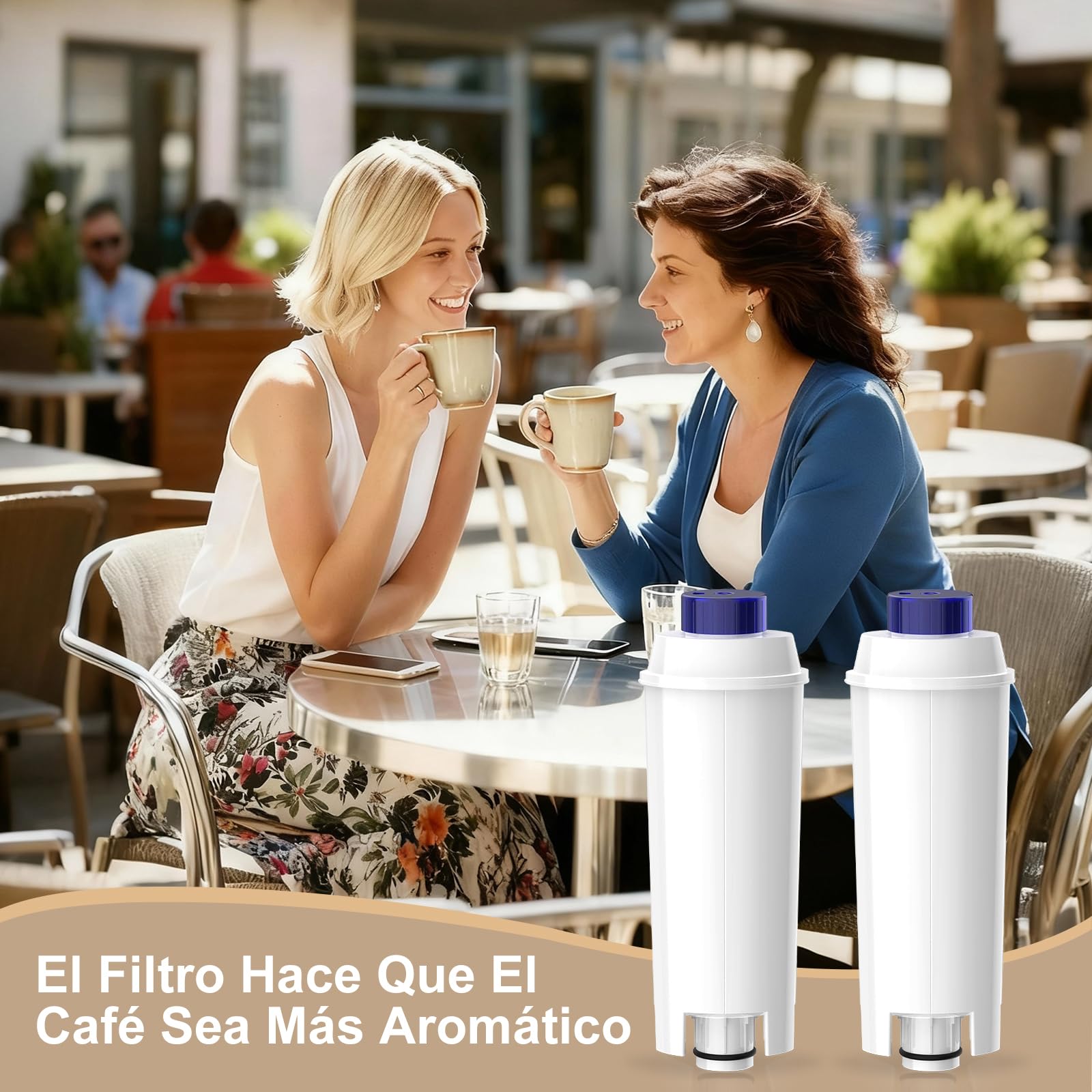 Filtro de agua para máquina de café Delonghi Magnifica s, suavizar el agua, reducir la cal - incluidas las versiones de la serie ECAM, Esam, ETAM (2pcs)