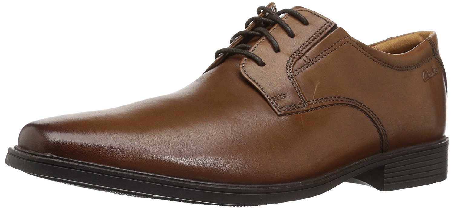 Clarks Men's Tilden Plain Derby Oxford, Dark Brown, 7.5 UK