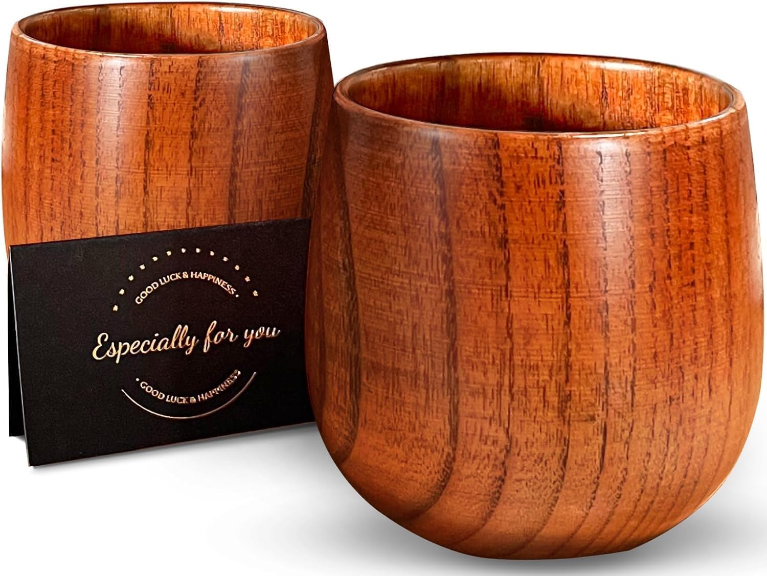 HWISDMIG premium charred wooden whiskey tumbler bourbon glass, gifts for whiskey lover, old fashion glass bourbon gifts for men (2 Pack)