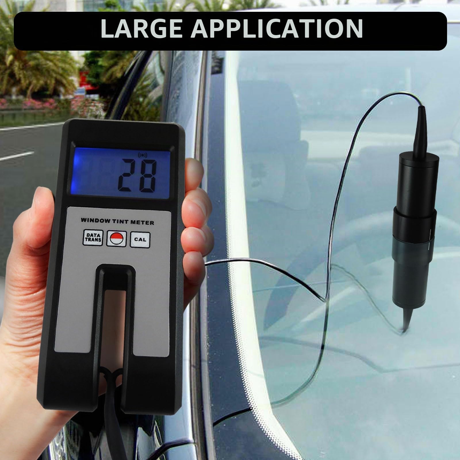 Testeur De Teinte De Vitre De Voiture NuméRique Testeur Solaire Portable Testeur De Transmission De LumièRe Visuelle Testeur De Verre Filmé Testeur De Rejet Uv Ir Testeur De Spectre