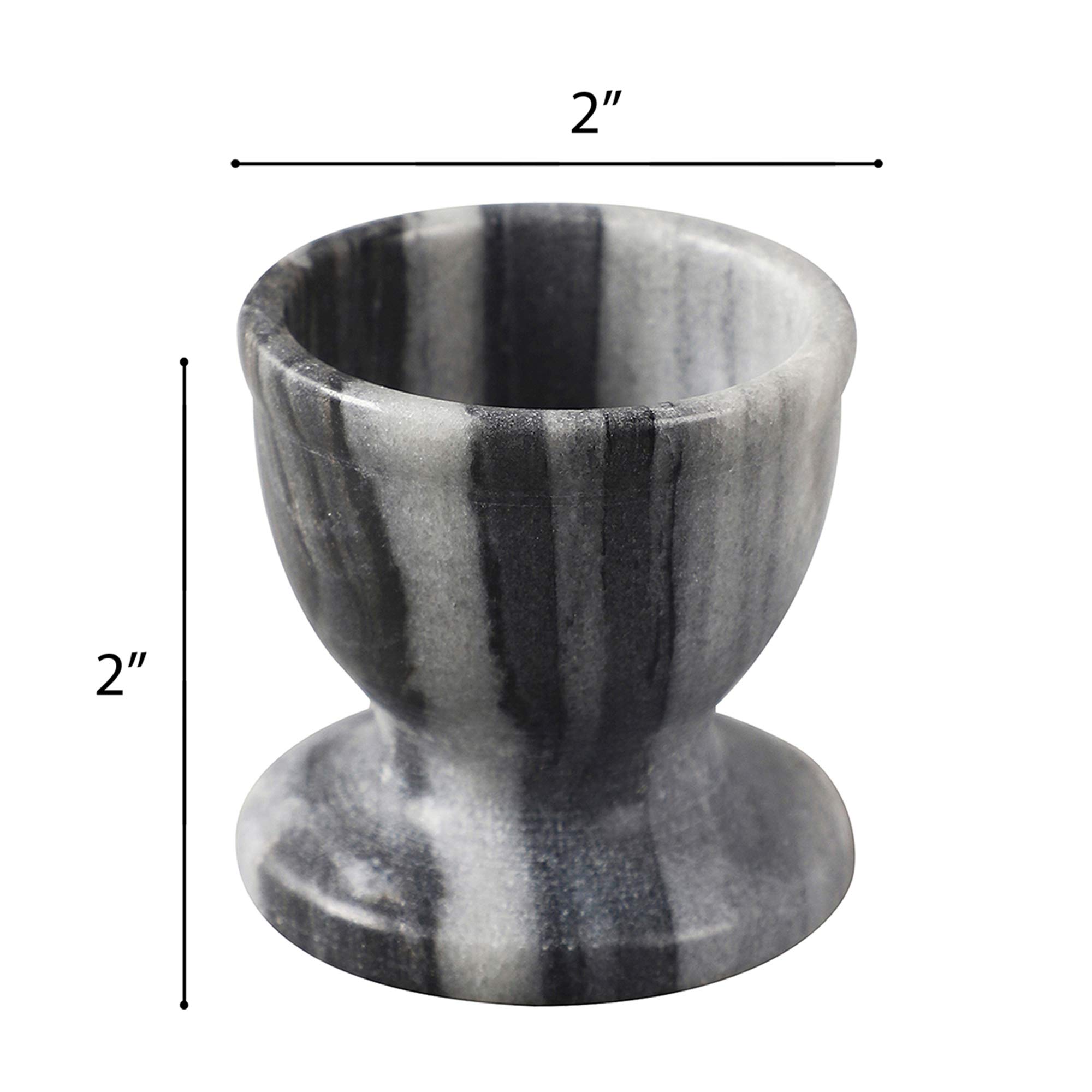 NikkisPride Marble Grey Handmade Egg Cups Egg Keeper Egg Holder Set of 2 1