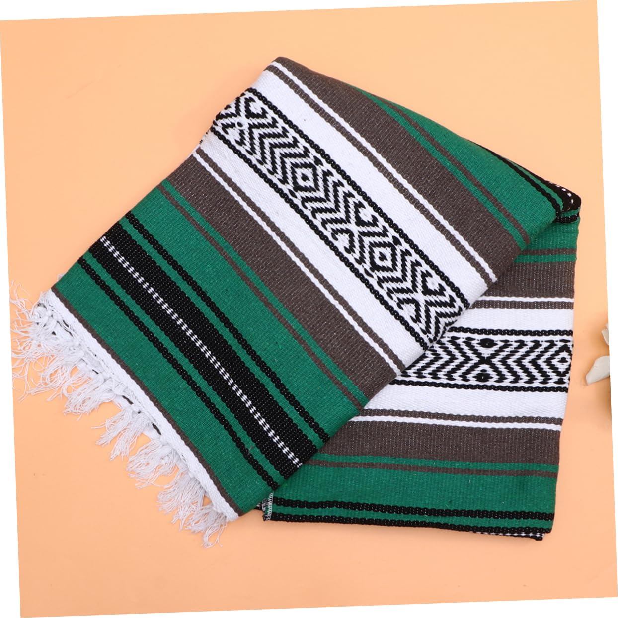 HOMOCONO Mexikanische Decke - Farbenfrohe Woven Blanket Für Sofa, Yoga & Auto