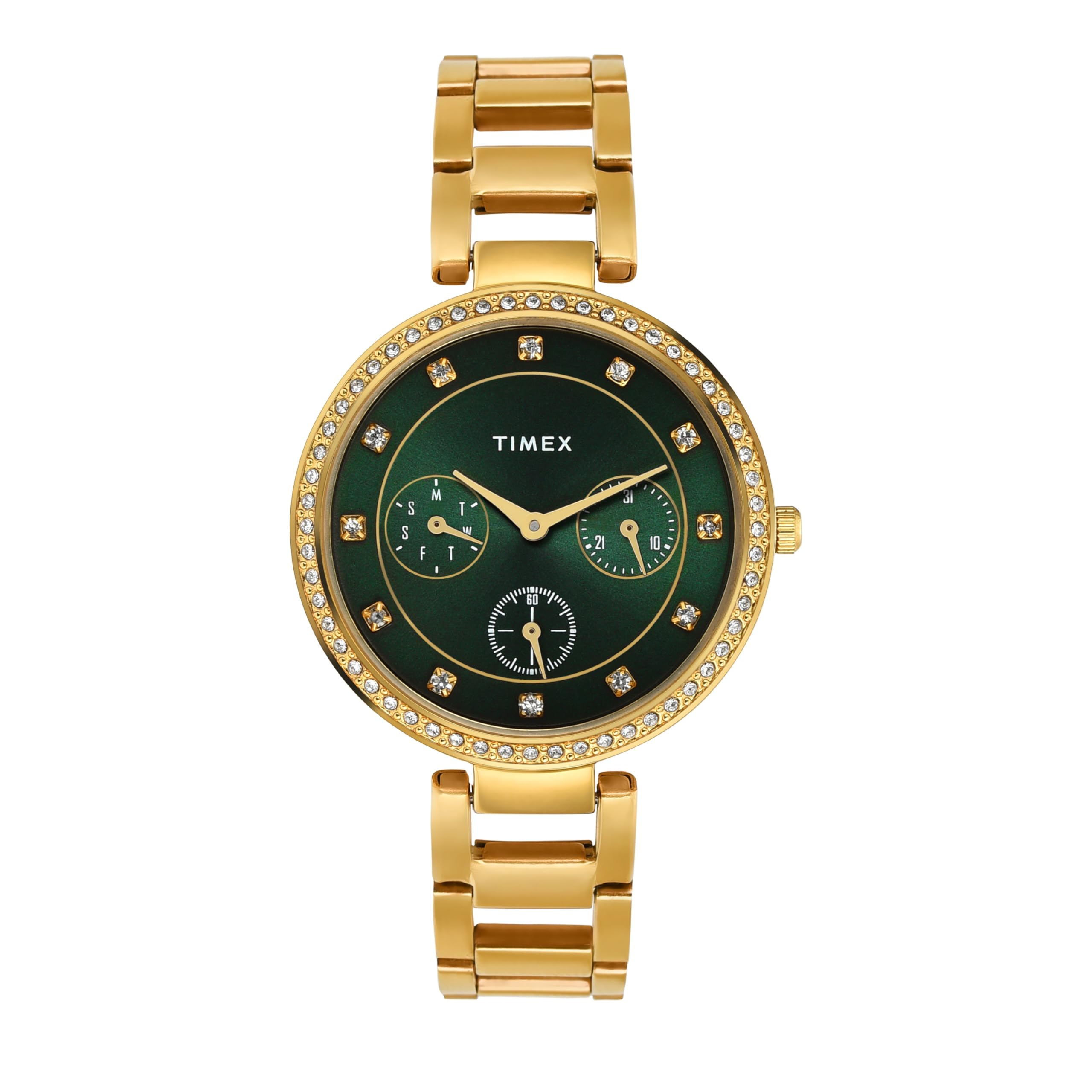TIMEX Women Green Round Dial Analog Watch - TWEL18700 (B0D1CDBNQH) Amazon Price History, Amazon Price Tracker