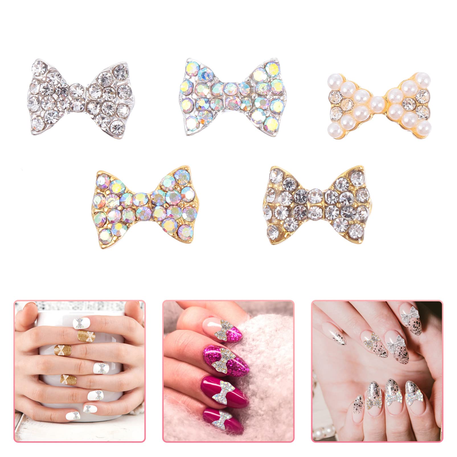 FRCOLOR 2 Ensembles Bijoux En Diamant Pour Les Ongles Accessoires Boucle Décoration Ongles 3d Trousse Strass Perlés Ongles Goth Vernis À Ongles Métal 50 Pièces * 2