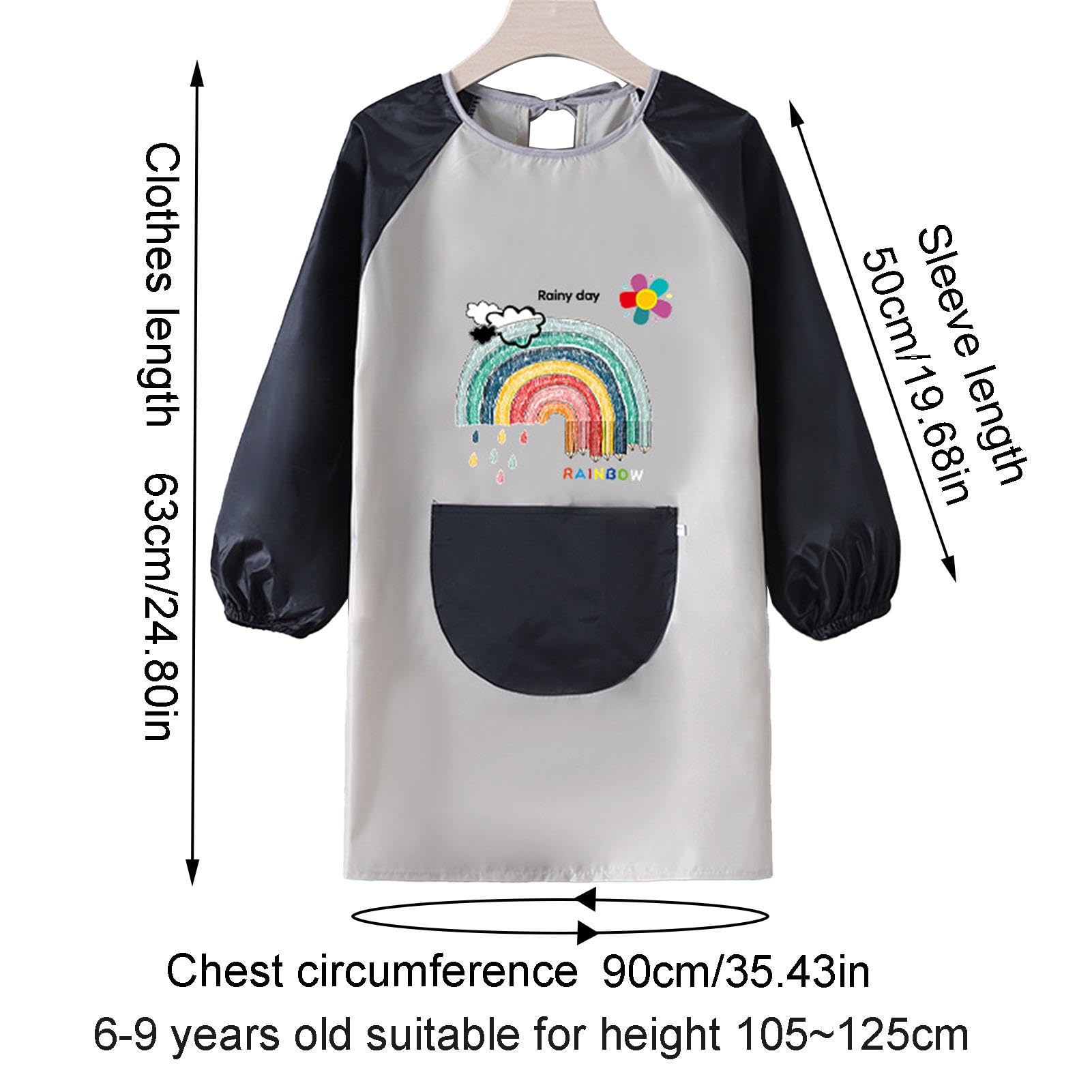 KXXK Peinture Imperméables | Blouse Peinture Enfant | Chemise d'art Tablier Peinture Enfant Imperméable, Tablier Manches Longues Enfant avec Poches pour Peinture
