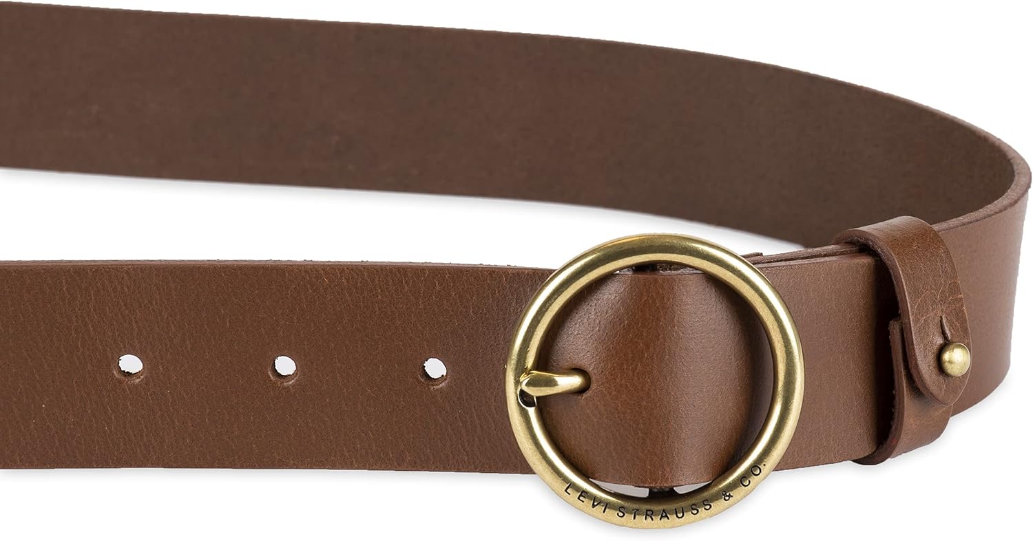 Levi's Women's Round Circle Buckle Casual Leather Jean Belt - Image 3