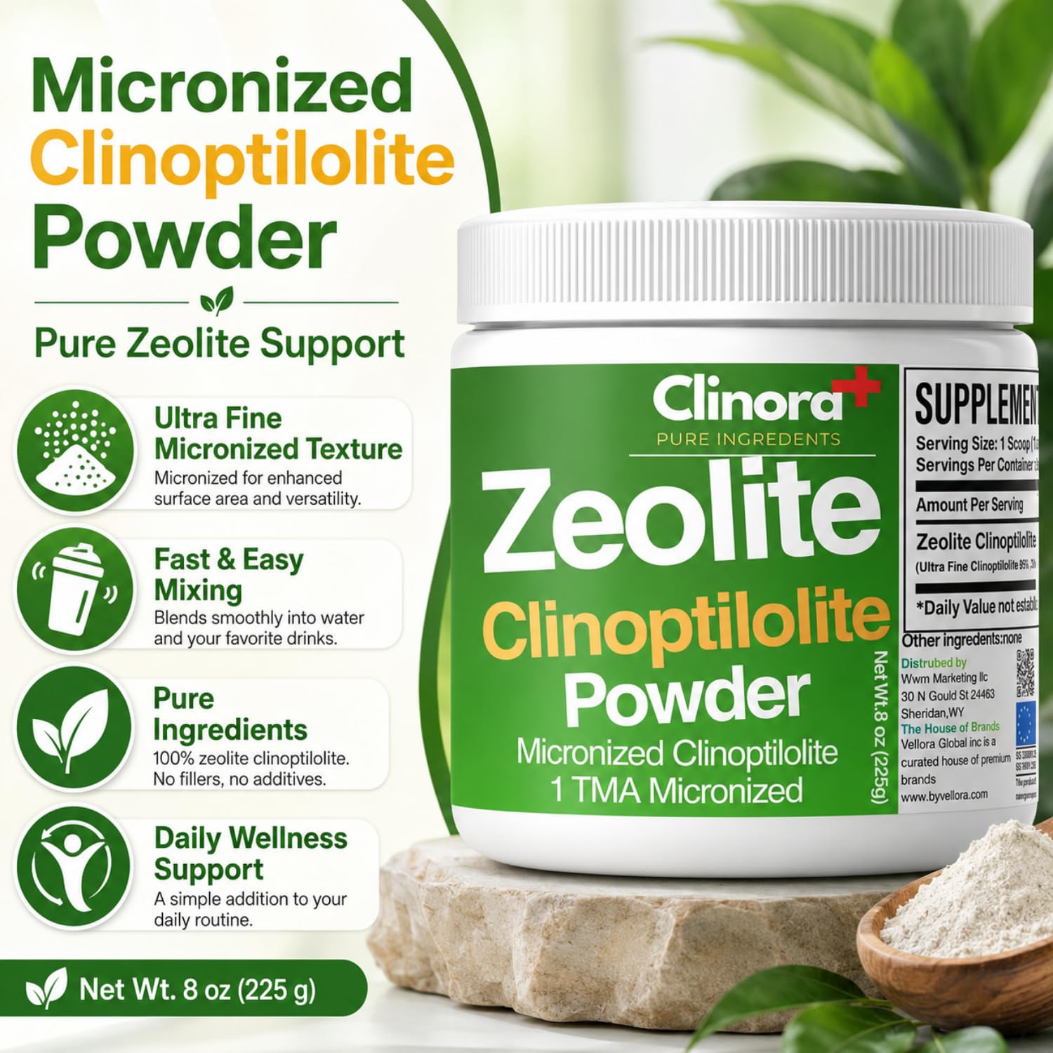 Micronized Zeolite Clinoptilolite Powder, 95% Purity, 8 oz — Amazon image 3