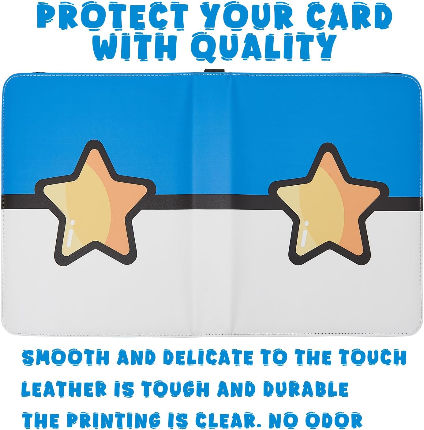 Trading Card Binder 9 Pocket Pages Top Loading 900 Card Storage 3 Ring Design With Zipper Boy's Gift (Blue, 900 cards)