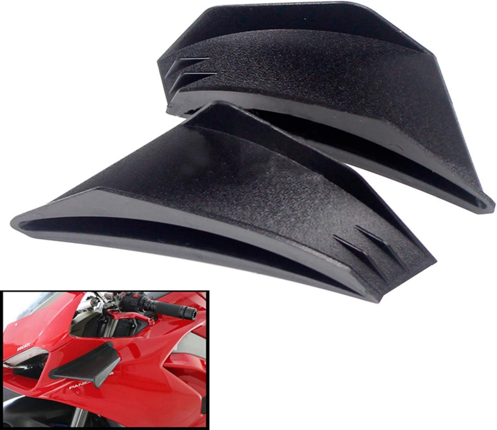 WENJING Motorcycle Winglet Aerodynamic Wing Kit Spoiler Fit for Kawasaki Ninja H2 H2R Yamaha BWS RS Jog Joe GP
