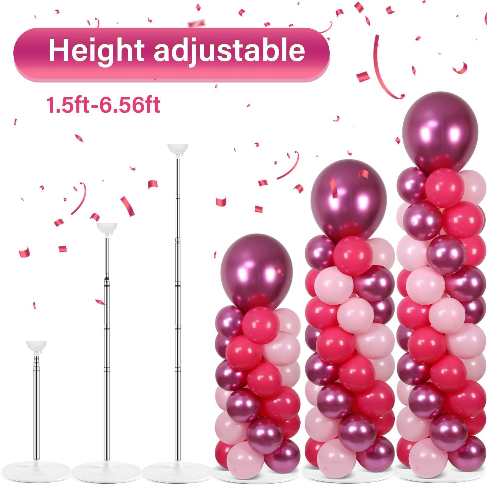 ⠀*⠀様 22.12 balloon apartment CD Amazon.com: 2 Sets Pink Balloon Column Stand Kit with 100