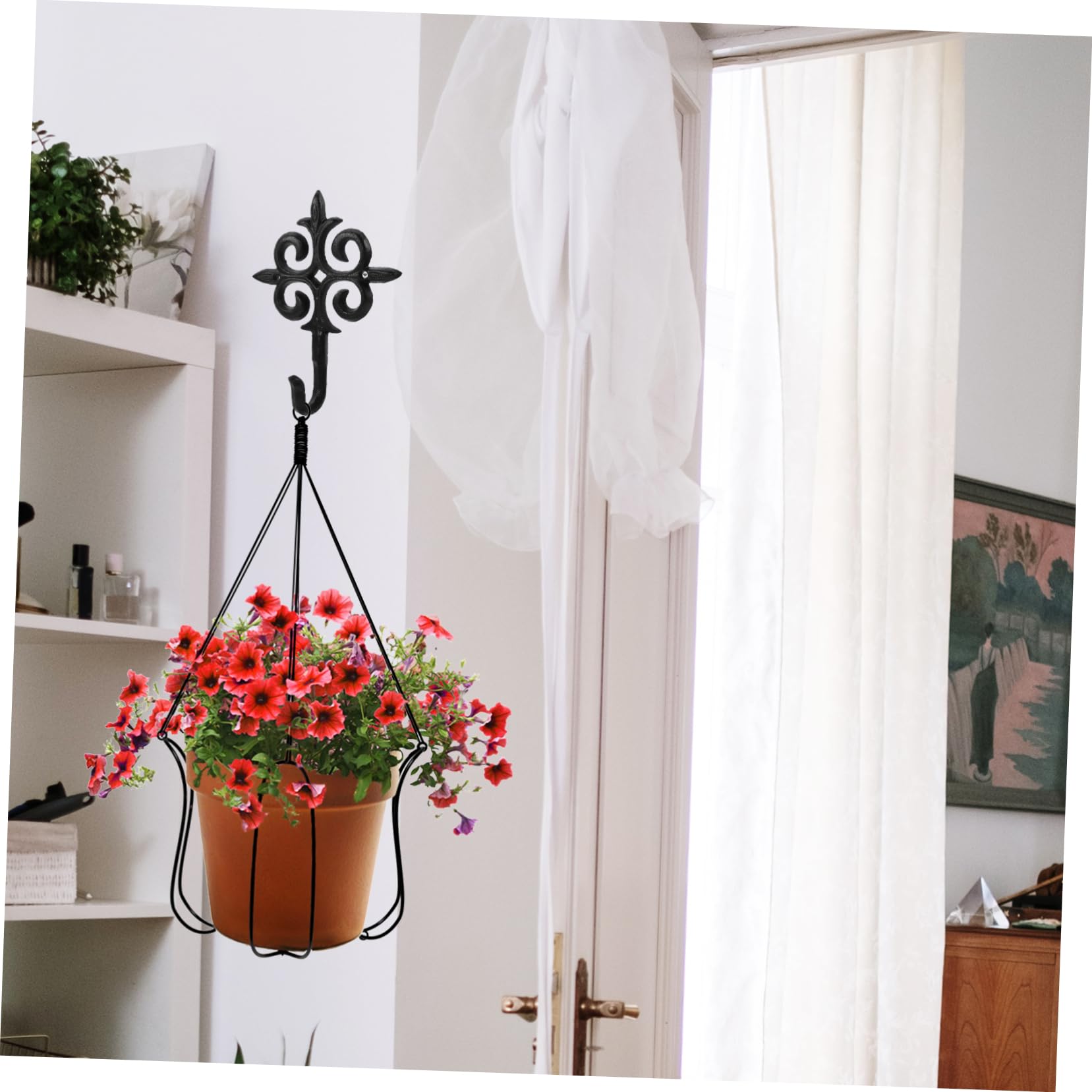 Lot De 4 Pour Plantes D'extérieur Support Solide Pour Panier Suspendu Pour Jardinière Décorative