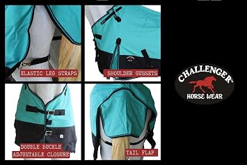 Challenger 1200D Turnout Rain Horse Sheet Light Winter Blanket Gusset 367