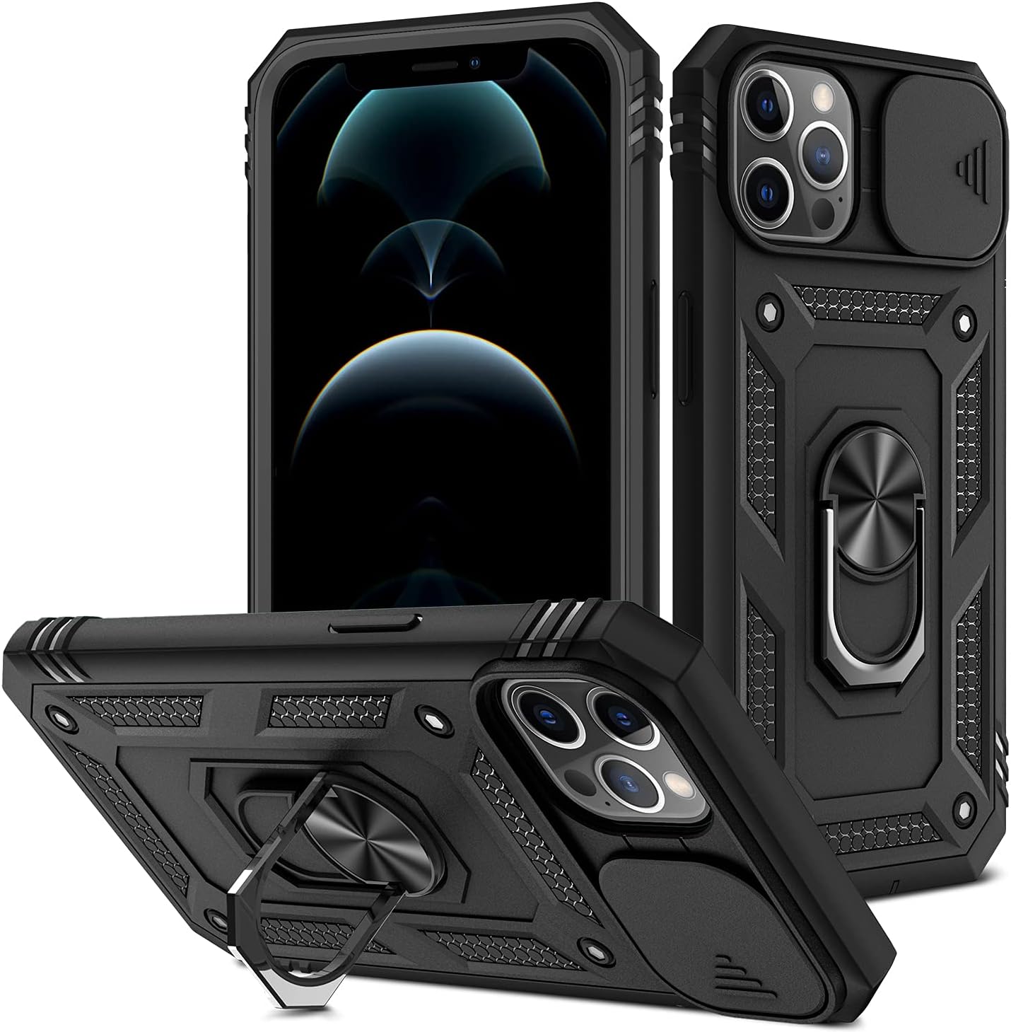 Coque Silicone pour iPhone 13 - Protection Transparent avec Support
