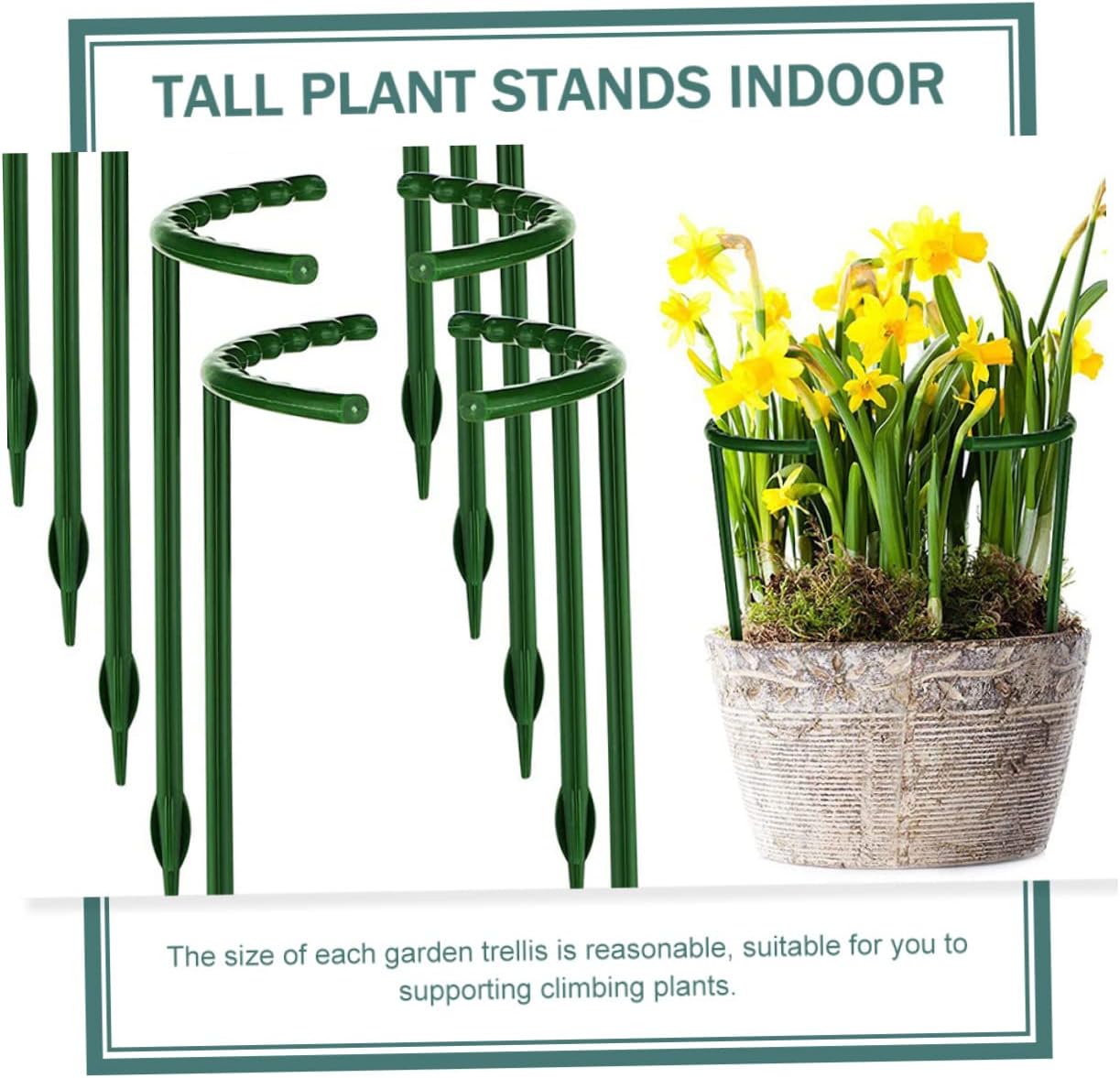 YARNOW 30pcs Plant Climbing Support Stake Garden Trellis for Orchids and Potted Plants for Supporting Vines and Stems Patios Yards and Gardens