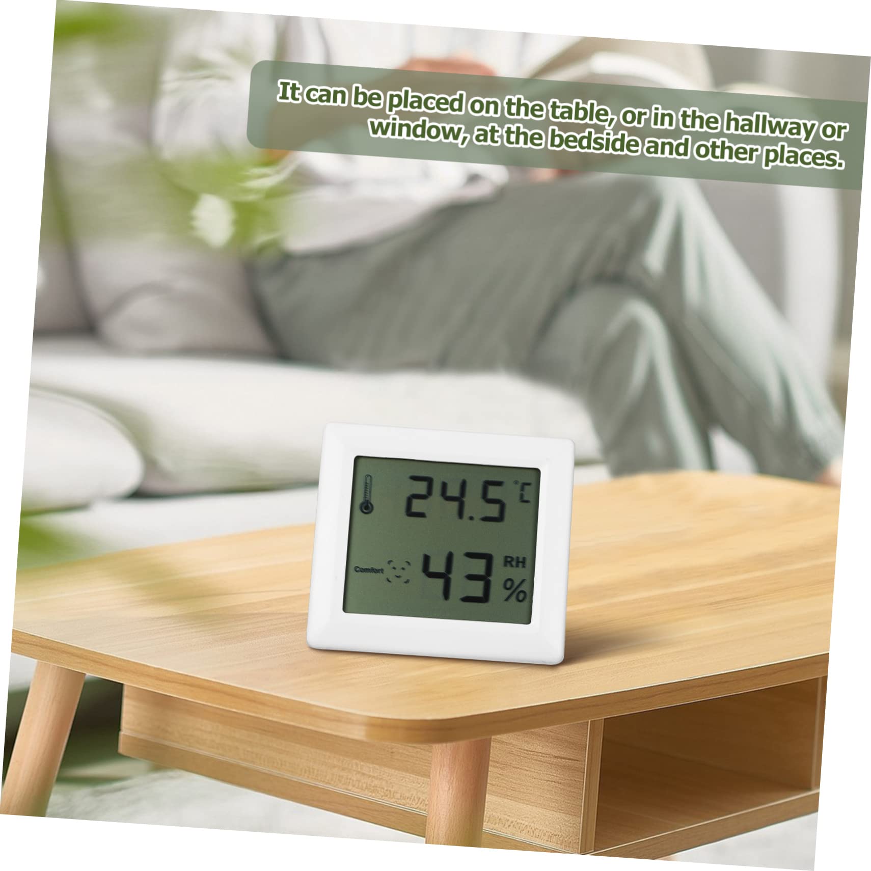 Supvox 3er-sets Raumfeuchtigkeitsmesser Digitalanzeige Genaues Temperatur- Und Feuchtigkeitsmessgerät Für Zuhause Büro Babys Und Senioren Feuchtigkeitsmesser Für Zwecke 2 Stück * 3