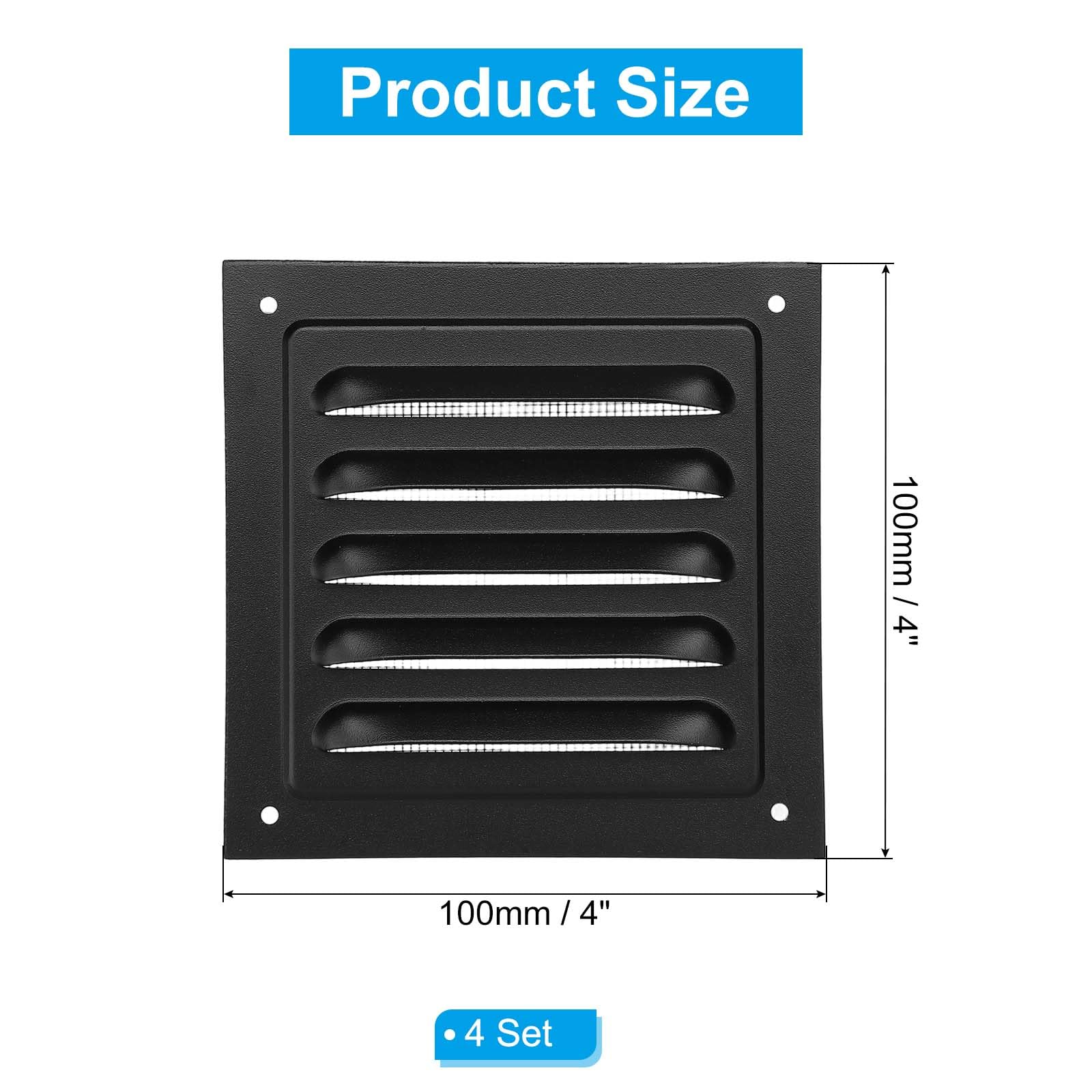PATIKIL 4"x4" Aluminum Gable Vent - Image 2