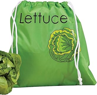 Lettuce Keeper for Refrigerator – 3-Layer Reusable Produce Storage Bags with Foil Lining and Drawstring | Breathable, Washable, Sturdy & Easy to Use | Great for Lettuce, Leafy Greens, Fruits & Veggies