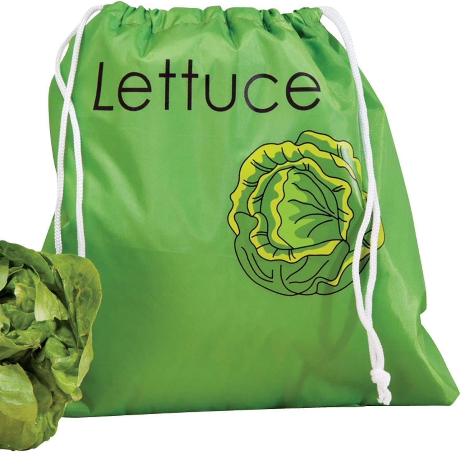 Lettuce Keeper for Refrigerator – 3-Layer Reusable Produce Storage Bags with Foil Lining and Drawstring | Breathable, Washable, Sturdy & Easy to Use | Great for Lettuce, Leafy Greens, Fruits & Veggies